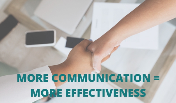 MORE COMMUNICATION = MORE EFFECTIVENESS