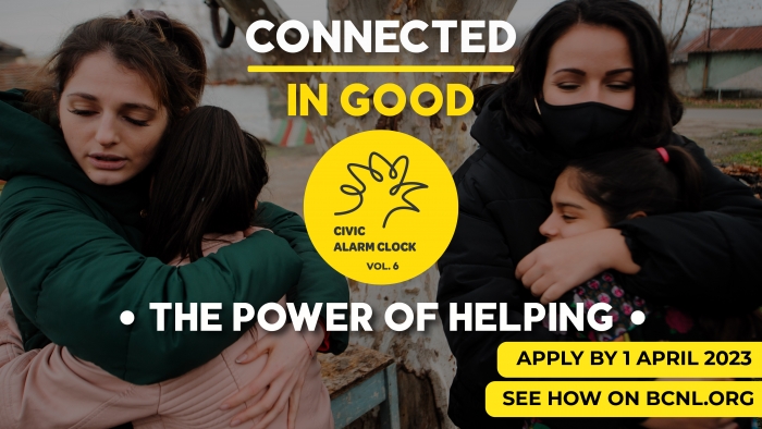 Create a story about THE POWER OF HELPING in CIVIC ALARM CLOCK 6 competition